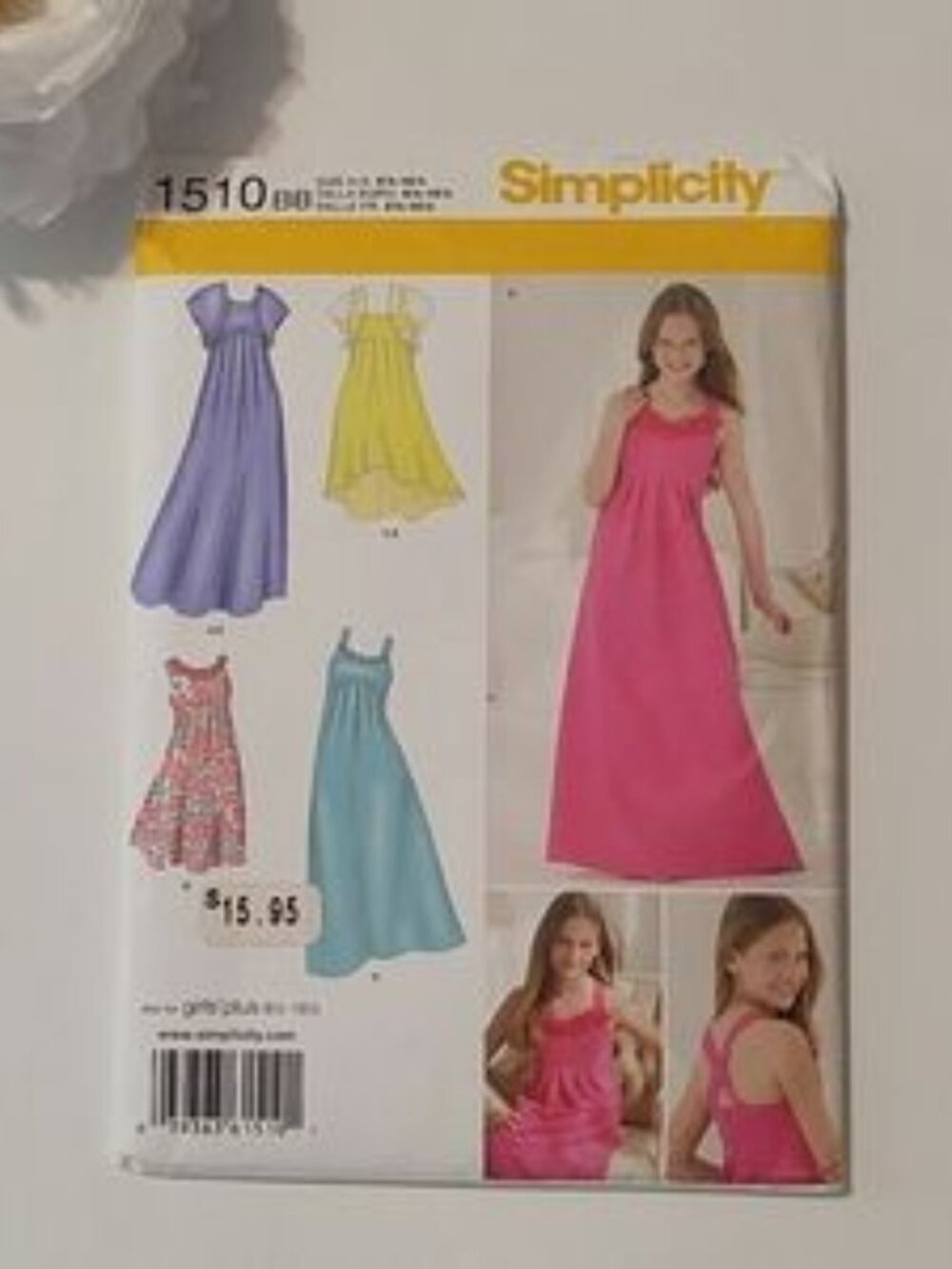 Simplicity girl dresses size BB 8.5-16.5
